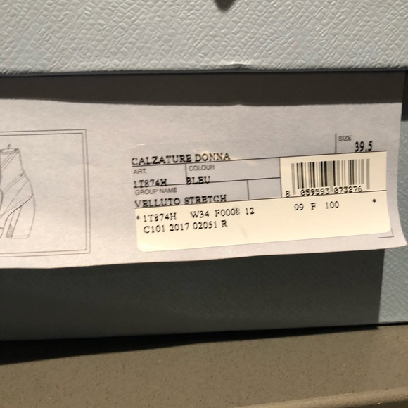 Prada Ankle Boot - Velvet navy blue - Picture 4 of 7